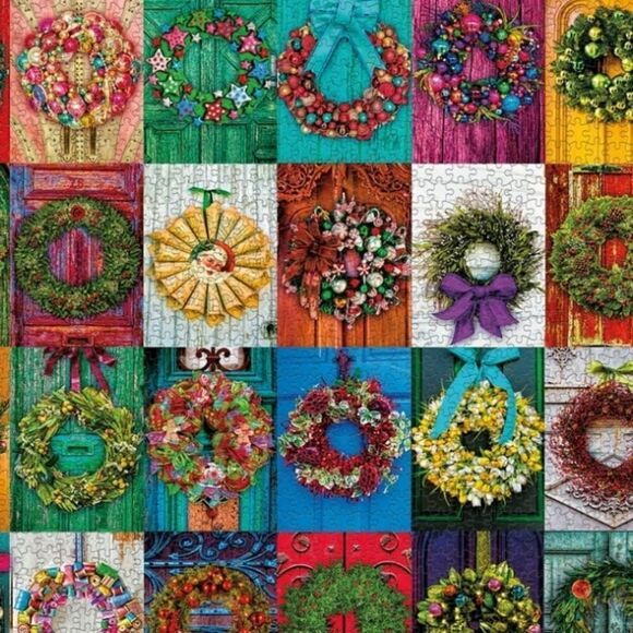 Holiday Wreaths Puzzle - 2000 Pieces - Picture 7 of 9